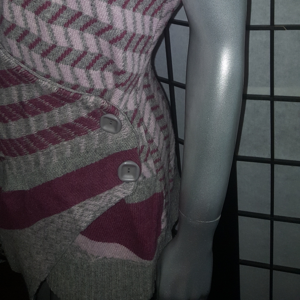 Anthropologie by SPARROW Striped Sweater Vest Sz L - Picture 6 of 7